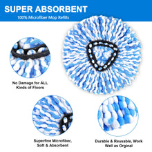 Load image into Gallery viewer, Spin Mop Heads and Scrub Brush Refills Bundles For O-Cedar RinseClean 2 Tank System. Bucket and Handle NOT Included.