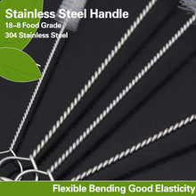 Load image into Gallery viewer, Straw Cleaner Brush Set, 10 Pieces 10 Inch Stainless Steel Handle Straw Brush Set, Extra Long Straw Brush for Tumbler, Sippy Cup, Water Bottle and Tubes