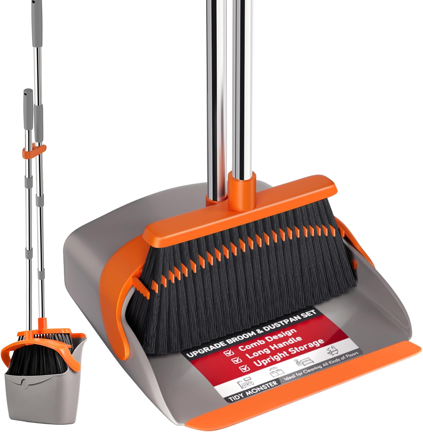 Elliott Extra Large Garden Dustpan and Brush,Ideal for DIY use,Larger Jobs and Cleaning around the Garden, Strong Synthetic Fibres suplied with a Black Pan and matching Grey Brush