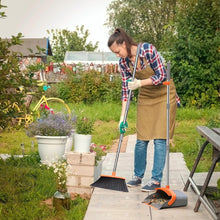 Load image into Gallery viewer, Upgraded Broom and Dustpan Set, 52" Long Handle Standing Combo with Self-Cleaning Teeth – Perfect for Pet Hair, Kitchen, Office, Home, Indoor & Outdoor Cleaning.