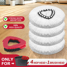 Load image into Gallery viewer, Mop Head & Scrub Brush Refill Only For O-Cedar EasyWring 1 Tank System. Bucket & Handle NOT Included.