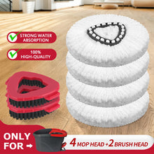 Load image into Gallery viewer, Mop Head & Scrub Brush Refill Only For O-Cedar EasyWring 1 Tank System. Bucket & Handle NOT Included.
