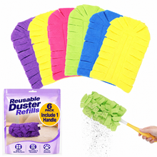 Load image into Gallery viewer, 6 Pack Reusable Duster Refills Compatible with Swiffer
