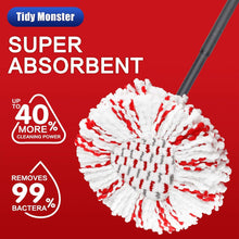 Load image into Gallery viewer, 3 Pack Spin Mop Heads with Scrub Pads for O-Cedar EasyWring 1 Tank System.
