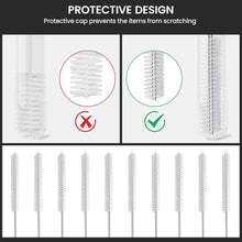 Load image into Gallery viewer, Straw Cleaner Brush Set, 10 Pieces 10 Inch Stainless Steel Handle Straw Brush Set, Extra Long Straw Brush for Tumbler, Sippy Cup, Water Bottle and Tubes
