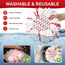 Load image into Gallery viewer, 3 Pack Spin Mop Heads with Scrub Pads for O-Cedar EasyWring 1 Tank System.
