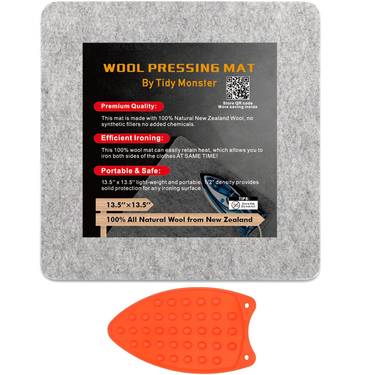 Wool pressing mat