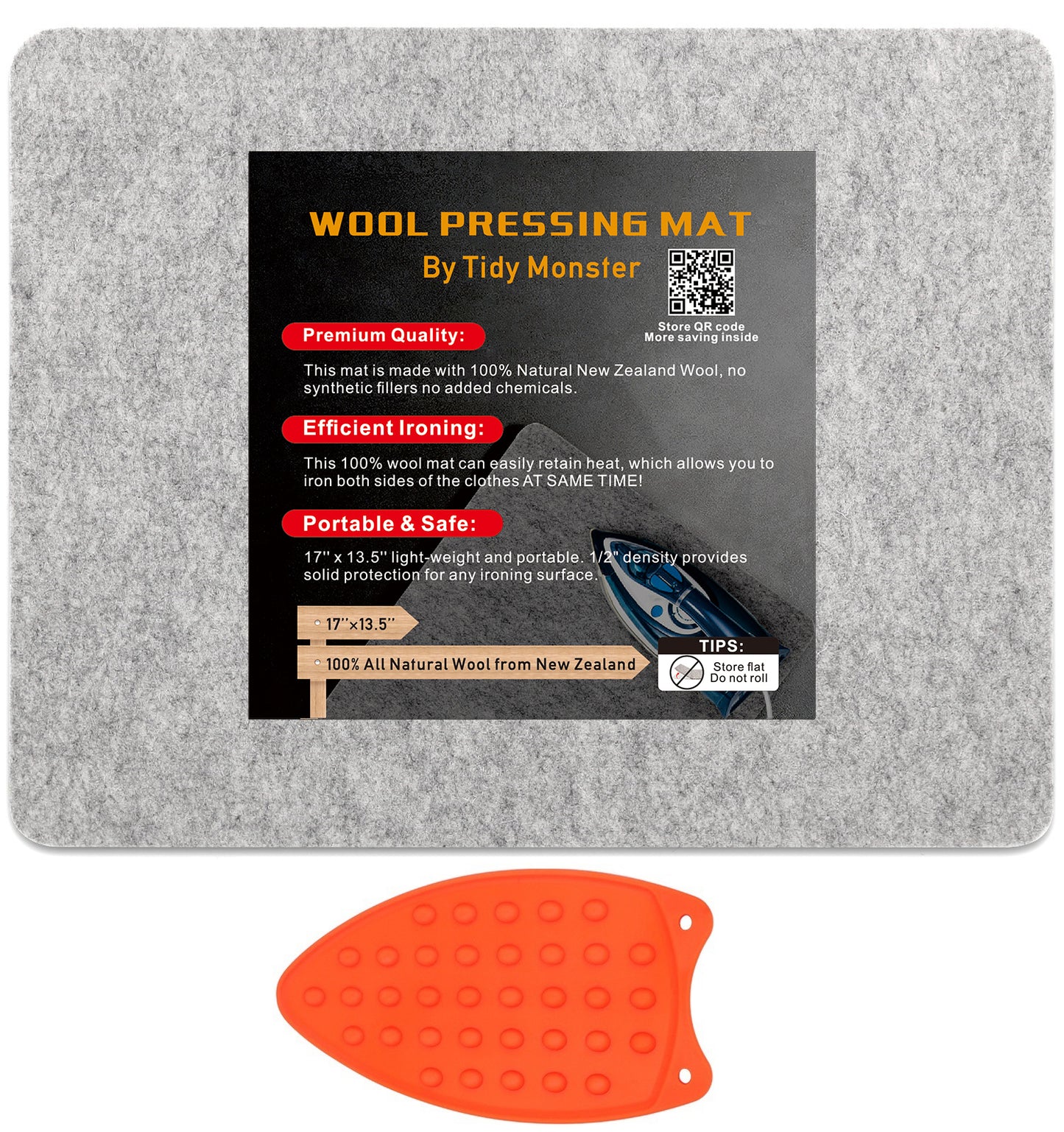 Wool pressing mat